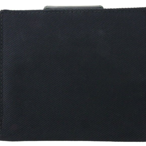 Authentic BVLGARI Two-folded wallet Classico canvas ~ Leather Auth USED - Picture 2 of 8